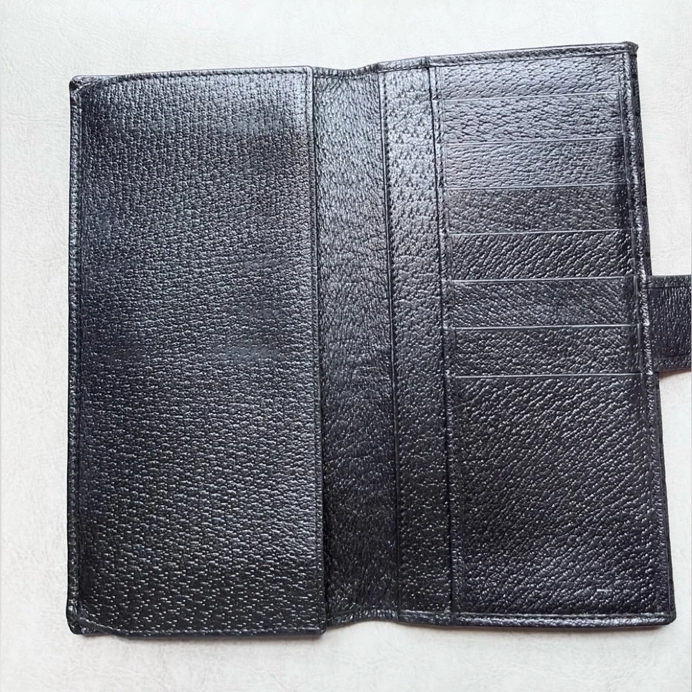 GUCCI Black Supreme Canvas and Leather Wallet - Picture 6 of 16